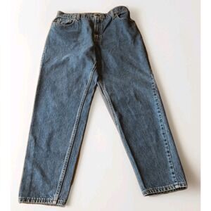 Vntg 90s USA Levi 551 Red Tab Relaxed‎ Fit Tapered Leg Denim Jeans Sz 16 M GUC